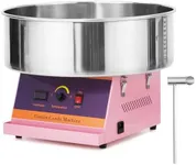 Electric Commercial Cotton Candy Machine, 1030W Candy Floss Maker with Stainless Steel Bowl, Sugar Scoop, Cotton Candy Maker for Home Party Carnival, Pink