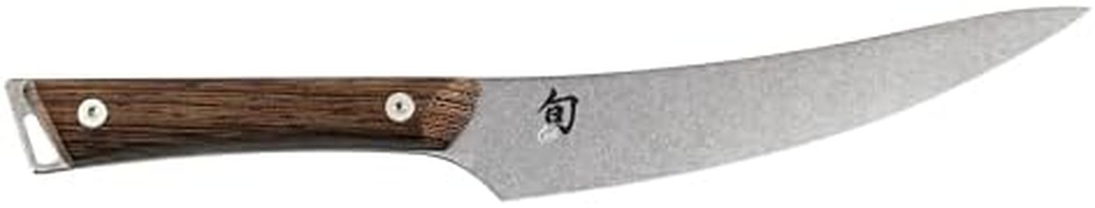 Shun Kanso 6" Boning and Fillet Knife, Handcrafted Japanese Curved Boning Knife, AUS10A Stainless Steel Blade, Tagayasan Handle, Meat and Fish Knife for Professional and Home Chefs