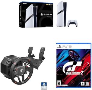 PlayStation 5 Pro Console Bundle with Thrustmaster T598 Direct Drive Racing Wheel and Gran Turismo 7 Standard Edition