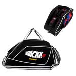 WHACKK Flip Junior Blk 33L|Skating Bag|Inline Roller Equipment Bag|Gym Bag|Sports Bag|Quad Ice Skates Kit|Kitbag|Travel Bag|Easy Access Pocket|2 Bottle Holders|Compartment Fits in Helmet & Skates 6"