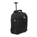 Cabin Max Easyjet Cabin bag 45x36x20 Underseat Hybrid Wheeled Backpack for Travelling(Hybrid Backpack - Black)