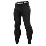 Towintec Men’s Compression Pants, Leggings Running Tights Workout Base Layer for Basketball Sports Athletic Football Gym Soccer(Black,M)