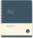 Bright Day Calendars La Lune Undated Goal Journal by Bright Day, Inspirational Appointment Productivity Planner, To Do Habit Tracker Book, Spiral Binding With Cover (8.75'' x 7.25'')