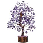 Amethyst Crystal Tree-Bonsai Tree-Tree of Life:Chakra Healing Crystals & Gemstone - Feng Shui Gemstone Desk Decor - Spiritual Artificial Tree - house warming gifts new home-decorative home accessories