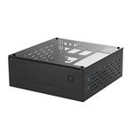 Goodisory A01 Aluminum Mini-ITX HTPC Desktop Computer Chassis (Black Tempered Glass)