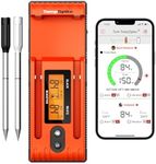 ThermoPro TempSpike Wireless Meat Thermometer with 2 Meat Probes, 500FT Bluetooth Food Thermometer for Cooking with LCD-Enhanced Booster for Turkey Beef Rotisserie BBQ Grill Oven Smoker Thermometer