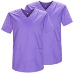 MISEMIYA - Pack 2 Pcs - Sanitary CASACA Unisex Sanitary Uniforms Sanitary Uniform Medical Uniform - Ref. 817 * 2 - Medium, Lilac 21