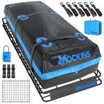 Mockins 84"x39"x6" Extendable Car Roof Rack Basket Cargo Carrier w/ 35 CuFt Rooftop Cargo Carrier Car Roof Bag | 3-Sizes: 40",63",84"L Cargo Storage Roof Basket & Car Carrier Cargo Bag for Top of Car