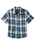 Arshiner Plaid Button Down Shirt for Kids Boys | 35% Cotton Blend, Soft and Comfortable, Skin Friendly and Breathable | for School, Play, Everyday Wear 11-12 Years