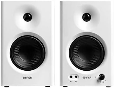 Edifier MR4 Powered Bookshelf Speakers 2.0 Studio Monitor Speakers 42 Watts PC Speakers for TV/Turntable/CD Player (White)