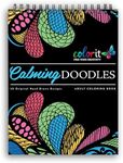 Calming Doodles Adult Coloring Book - Features 50 Original Hand Drawn Anti-Stress Zentangle Designs Printed on Artist Quality Paper with Hardback ... Pages, and Bonus Blotter by ColorIt