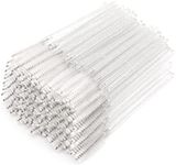 G2PLUS 300 PCS Disposable Eyelash Brushes - Clear Eyelash Spoolies for Extensions - Crystal Mascara Wands -Eyelash Extension Brush Applicator for Eyelash Extensions