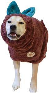DERPYCHAPPY Premium Dog Towel Robe & Dog Bathrobe for Drying Dogs Made in Korea | Super Absorbent Quick & Adjustable Microfiber Bath Towel for Cats & Puppy Robes After Bath | Soft Warm Drying Coat