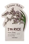 TONYMOLY Radiance Glow Rice Mask Sheet I'm Line Rice Extract for Brightening & Hydration 21g 1 Sheet