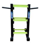 RISE UP ™ Dumbbell Rack, Plate Stand and bar Holder (Black and Green)