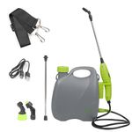 Crystals 5L Electric Garden Sprayer Bottle – Rechargeable Battery Powered Spray Bottle Mister with Adjustable Nozzle – Automatic Watering Can for Indoor/Outdoor Plants, Fertiliser, Cleaning – Grey