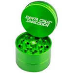 Santa Cruz Shredder Herb Grinder 3 Piece Medium 2 1/8" Superior Grip, Aluminium Grinder (Green)