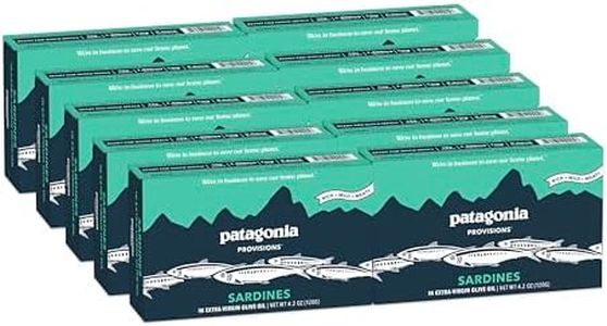 Patagonia Provisions - Wild Sardines in Extra Virgin Olive Oil | Responsibly sourced in Spain | 15g Protein & Gluten Free | Pack of 10