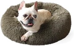 Small Dog Beds for Yorkie Washable with Laundry Bag Easy Cleaning for Crate Puppies 19 Inch Olive Green