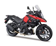 Maisto Suzuki V Strom 1:12 Scale Diecast Metal Model Miniature Show Motorcycle, For Collectors, Gifting, Décor And Love Of Biking, Black