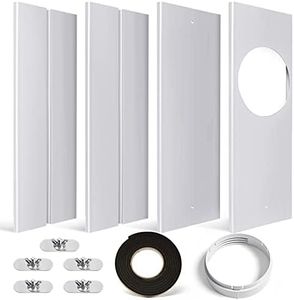 YoleShy Portable Air Conditioner Window Kit with Coupler Adjustable Window Seal for AC Unit (5.9 Inches)