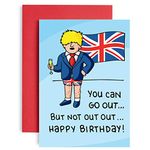 BORIS JOHNSON - You can go out but not out out funny birthday card for her - lockdown birthday card for him - quarantine birthday - friend birthday cards for her -witty banter - A5 (21cm 14.8cm)