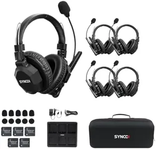 SYNCO XTALK XMax5 Wireless Intercom Headset System 2.4GHz 1640 feet 500 Meters Dual-Ear Team Communication Headset for Live Show Stage Performance Movie Shoot