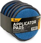 Viking Microfiber Car and Tire Wax Applicator Pads and Cleaning Pads - Blue/Grey, 5 in. Diameter, 6 Pack
