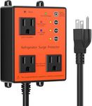Refrigerator Surge Protector, 3-Outlet 120V for Home Appliance Surge Protector, Time Delay, LED Indicator Light & 110dB Alarm, Protects Against Voltage Abnormalities, Brownout, Spike, Instant Surge