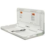 ECR4Kids Horizontal Fold Down Commercial Baby Changing Diaper Station, White Granite