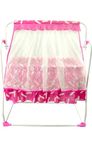 ANYTHING2BUY | New Born Baby Cradle | Swing Cradle/Jhula for Toddler Baby Bassinet Sleeping Bed & Crib with Mosquito Net for Baby Boys and Girls 0 to 12 Months. (Pink)