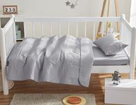 Clara Clark Toddler Bedding Set, Toddler Bedspread, 3PC Set - All Season Quilted Comforter, Fitted Sheet, Pillow Sham.