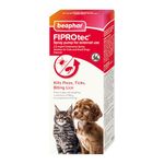 Beaphar - FIPROtec® Spray for Cats & Dogs - Kills Fleas, Ticks & Biting Lice - Suitable for Kittens & Puppies from 2 days old - Vet Strength Medicinal Flea & Tick Treatment - Pump-action spray - 100ml
