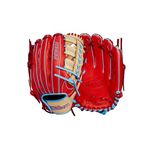 WILSON 2024 A1000 PF1892 12.25” Outfield Baseball Glove - Red/Blonde/Blue, Right Hand Throw