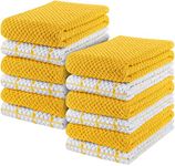 Utopia Towels Kitchen Towels (12 Pack),15x25 Inches, 100% Ring Spun Cotton Super Soft and Absorbent Linen Dish Towels, Tea Towels and Bar Towels Set (Yellow)