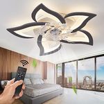 WDENI Flower Shape Ceiling Fan with Dimmable LED Lights, Remote ControlDimmable LED Lights, Remote Control, 6 Wind Speeds for Bedroom, Kitchen, Dining Room - Decorative Preferences