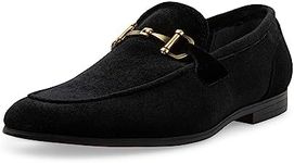 Steve Madden Men's Madly Loafer, Black Velvet, 9 US