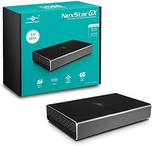 Vantec NST-371C31-BK NexStar Gx USB 3.1 Gen 2 Type-C 3.5" Sata HDD/SSD Enclosure, Comes with C to C and C to A Cable, Aluminum Casing, Black