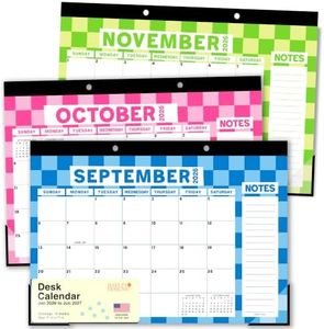 Hadley Designs Large Desk Calendar 2026-2027 - Monthly Teacher Desk Calendars 2026-2027 Desktop Calendar 2026, 18 Month 2026 Desktop Calendars, Cute Pastel Classroom Decor Teacher Must Haves