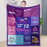 Shoppawhile 13th Birthday Gifts for Girls, Presents for 13 Year Old Girls Flannel Blanket 51 * 59inch 13th Birthday Gifts for Daughter Niece