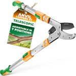 GRÜNTEK Telescopic Anvil Loppers TX 685-1050 mm, Bypass Lopping Shears Smart-Cutting System. Satisfaction Guarantee 30 Day !!