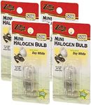 Zilla 4 Pack of Reptile Terrarium Heat Lamps Mini Halogen Bulb, Day White, 50 Watts