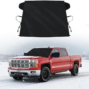 Windshield Cover for Ice and Snow Compatible with Chevy Silverado 1500-3500, Windshield Snow Cover Enhanced 600D Oxford Fabric Frost Cover WaterProof All Weather Windshield Frost Cover for Trucks