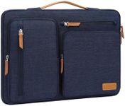 MOSISO 360 Protective Laptop Sleeve Compatible with 17-17.3 inch Dell, HP, Lenovo, Asus, Pavilion, Ideapad, Acer, Alienware, Side Open Bag with 4 Zipper Pockets&Handle, Navy Blue