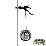 Okueejur Jumping Spider Hide Jumping Spider Enclosure Accessories with Decoration Anlter Pet Spider Hideout Enclosure Accessories (Not Included The Jumping Spider Terrarium)-Black