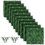 Grass Wall Panel,10pcs 10"x 10" Artificial Green Wall Panels - Backdrop Greenery Wall,MOOACE Privacy Hedge Screen Sun Protected Suitable for Outdoor, Indoor Decor