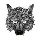 KIHOARL Wolf Mask Halloween Half Face Werewolf Mask Animal Masquerade Mask for Cosplay Costume