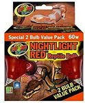 Zoo Med Nightlight Reptile Bulb, 60-watt, Red