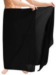 LA LEELA Men's Bath Trunk Holiday Sarong Pareo Wrap One Size Metal, Solid