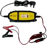 AA AA0725 4A Intelligent Car Battery Charger - LCD,8 Stage, Recover Dead Battery,Up To 4.0 DC Current, Memory/Autostart,Fully Protected From Sparks, Overheating, Reverse Polarity,Short Circuits,Black